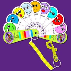 Emotions Face Fan Keyring