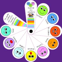 Emotions Face French Fan