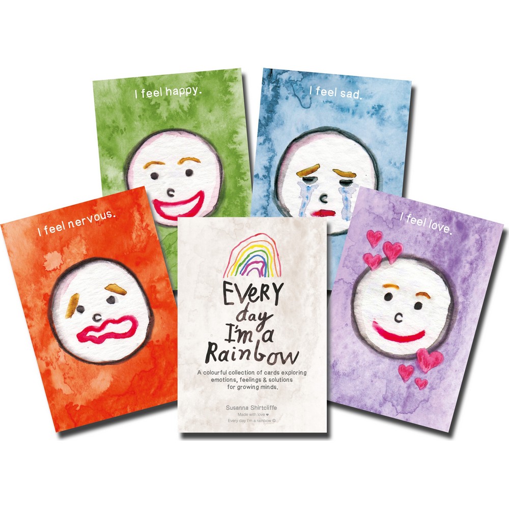 Every Day I'm a Rainbow Emotions Cards for Kids